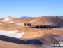 Dunes de sable dans le désert de Gobi en hiver